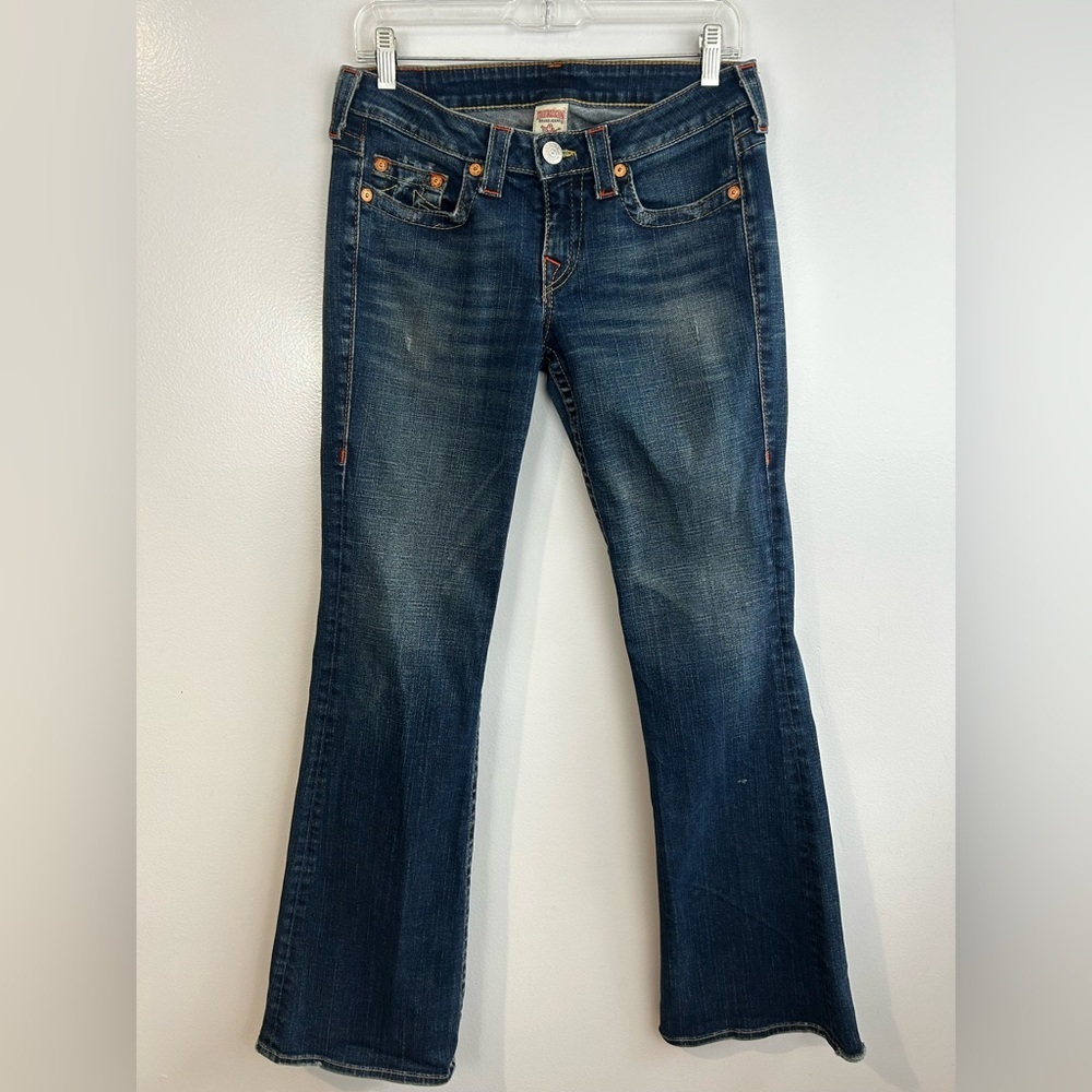 Vintage Y2K True Religion Billy Blue Denim Low Rise Bootcut Denim Jeans Size 31
